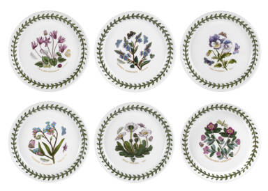 Portmerion Botanic Garden set of 6 bread plates - mixed designs