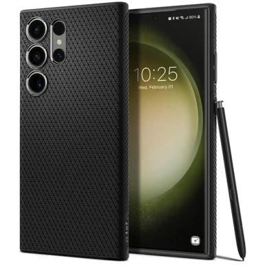 Spigen Liquid Air Hülle für Samsung Galaxy S23 Ultra - Matt Schwarz