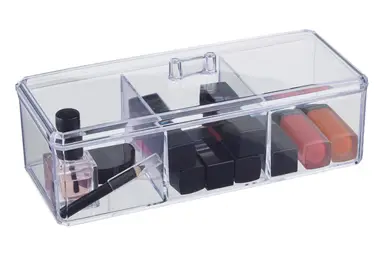 Maison by Premier Beauty 3 Compartment Cosmetics Organiser With Lid