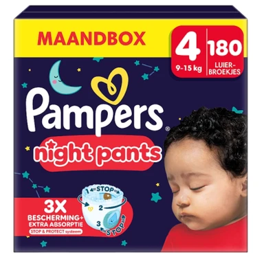 Pampers Baby-Dry Nachtbroekjes Maat 4 – 180 Luierbroekjes (Voordeelverpakking)
