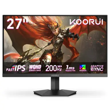KOORUI G2721P Monitor 27 Inch IPS QHD 200Hz 2x HDMI 2.0 DP 1.4 Audio