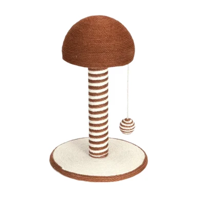 NOBLEZA Exklusiver pilzförmiger Kratzbaum, braun, 30 x 30 x 42 cm, 1 Stück, für Katzen