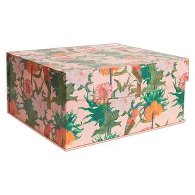 RHS Tropical Design Cardboard Storage Box Large