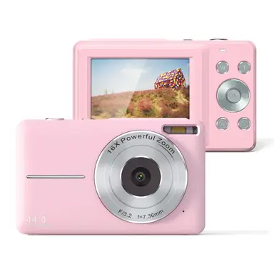 Appareil Photo de Poche Songdian 4K 64MP pour Photo et Vidéo Zoom 16X - Rose
