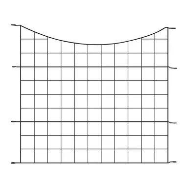Woltu teichzaun gartenzaun komplettset, 10 zaunelemente 11 befestigungsstäbe, steckzaun metall, gitterzaun unterbogen, zaun für hunde, schwarz