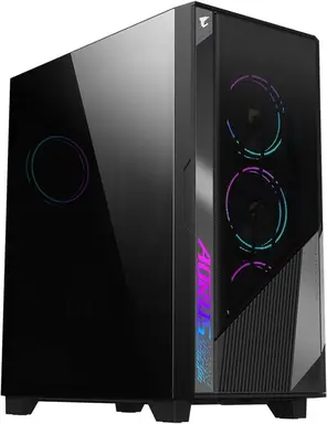 Gigabyte AORUS C500 Glass Mid Tower ATX Case, Black, TG Panel, No PSU