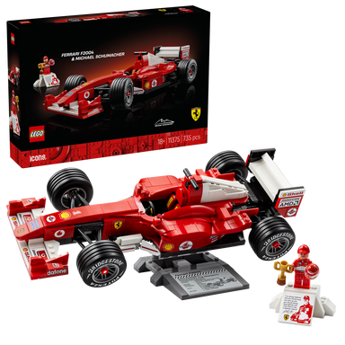 LEGO ICONS 11375 Ferrari F2004 & Michael Schumacher