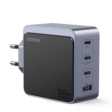 UGREEN Nexode S 100W GaN-oplader, compatibel met iPhone 17/16/15, MacBook, iPad Pro, Pixel 9, Samsung Galaxy S24/S23, Tab A8/S8, enz.