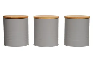 Maison by Premier Set Of Three Alton Grey Cannisters