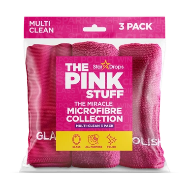 The Pink Stuff The Miracle Microfibre Collection Multi-Clean, 3 per Pack