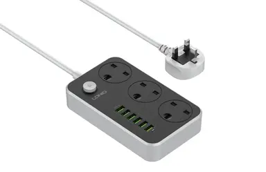 LDNIO Multi-Function Power Strip - Power Socket*3/ USB*6 - 2M - Black