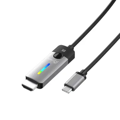 j5create JCC157 USB-C® to HDMI™ 2.1 8K Cable, Space Grey/Black