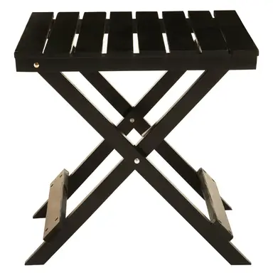 Interiors by Premier Side Table Beauport Wood Foldable Black