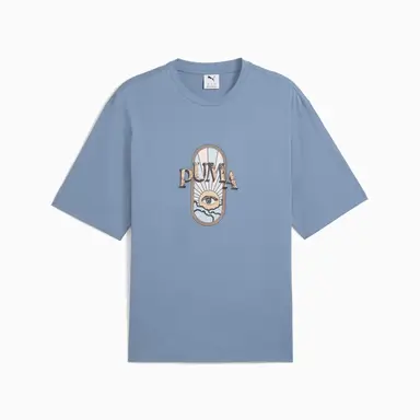 Puma Graphic Fest Boxy Tee - Cool Blue