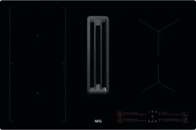 AEG CCE84543CB EcoLine 6000 serie Combohob- Inductie kookplaat met afzuiging - Bridge functie - 80 CM