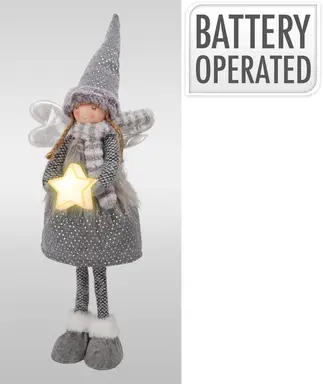 PLUSH ANGEL STANDING LED 67CM