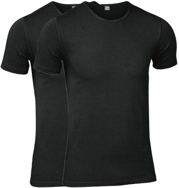 JBS 2er-Pack T-Shirts mit Rundhalsausschnitt GOTS Schwarz Größe L