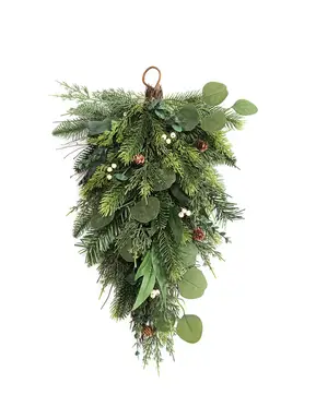 Daisy Darcy 70cm Foliage Swag with Pinecone and White Berries