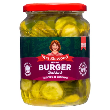 Mrs Elswood Burger Gherkins 6 x 670g 852g
