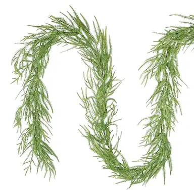 SALCAR Guirlande de sapin artificielle Guirlande de Noël verte 300 cm, guirlande de pin Norfolk Décoration de Noël pour cheminée, escalier, table, fenêtre