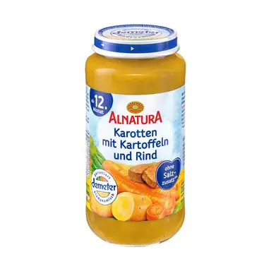 Alnatura Organic Carrots-Potatoes-Beef (from 1 year) 250 g