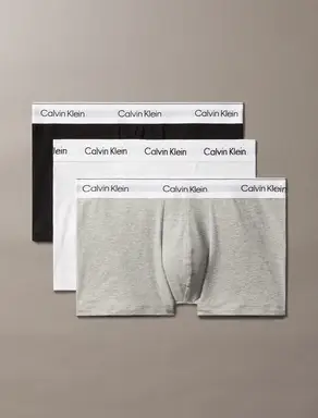 Calvin Klein Relaxed Fit Trunk Boxer 3-pack MP1, zwart/wit/grijs gemêleerd, heren, maat S