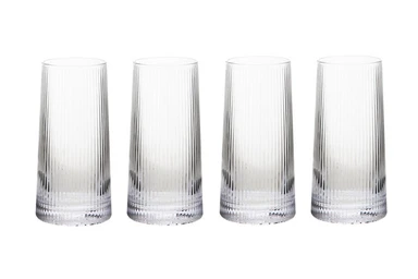 Maison by Premier Set of Four Ribbed Hi Ball Glasses