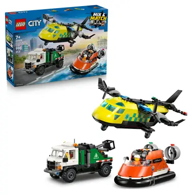 LEGO City 60505 Airplane, Service Truck & Hovercraft Remix