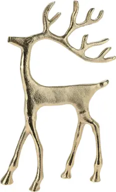 Golden decorative reindeer, Christmas decoration, 20x31cm