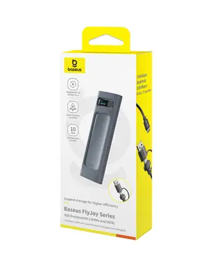 Baseus FlyJoy Series SSD Enclosure(M.2 NVMe and SATA) Space Grey NEW