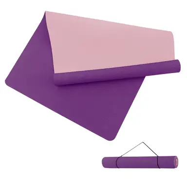 Miss Lulu Good Nite Tapis de yoga antidérapant XL en TPE 190 x 100 x 0,6 cm - Violet/rose
