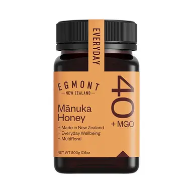 EGMONT HONEY New Zealand Manuka Honey MGO 40+ Multifloral Raw Honey Immune Support Flavour - 500g