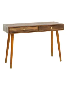 Interiors by Premier Console Table Frida 2 Drawers Light Walnut