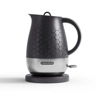 Morphy Richards Cassini Jug Kettle, 1.7L, Moonless Night, Textured Black - 103020
