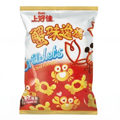 oishi Crab Flavor Snacks 40g