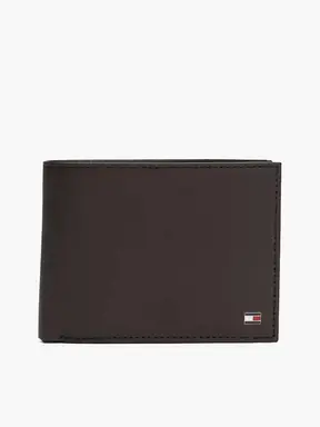 Tommy Hilfiger Eton kaartenhouder met muntvak bruin heren één maat