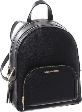 Michael Kors Jaycee Sac à dos moyen en cuir marbré taille unique - Noir