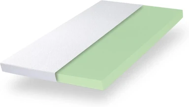 Surmatelas EGO HOME Gel 90 x 200 cm, H2 Souple à Mémoire de Forme avec Extrait de Thé Vert, Certifié OEKO-TEX, 5 cm Mousse Froide avec Housse Gel, Compatible Lit Boxspring et Canapé-Li