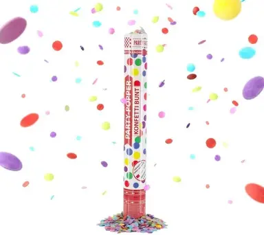 Konfettikanone Party Popper Bunte Kugeln - 1 Stück