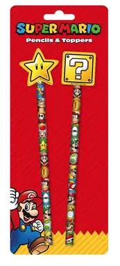 Super Mario Pencil Topper 2Pk