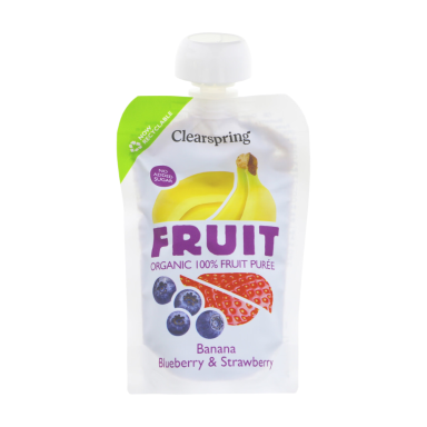 Clearspring Banana Blueberry Strawb Puree - 100G