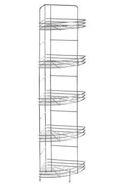 Maison by Premier 5 Tier Chrome Corner Storage Rack