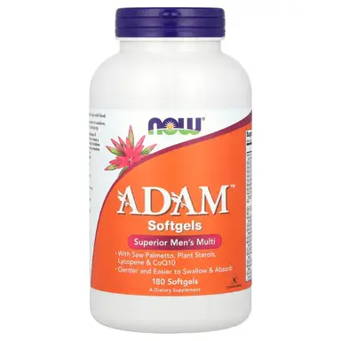 NOW Foods Multivitamin for Men ADAM Daily Wellness Support Softgels - 180 Softgels