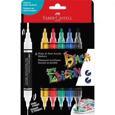 Faber-Castell Acrylic Marker Black Edition Shake & Paint Se
