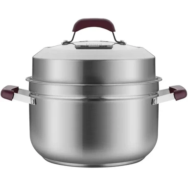 COOKER KING marmite vapeur antiadhésive en acier inoxydable 304 avec filtre, marmite à soupe multifonction saine à fond épais, sans PFOA, 24 cm
