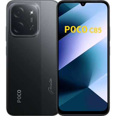 POCO C85 smartphone, 8GB RAM + 256GB opslag, Obsidia Zwart