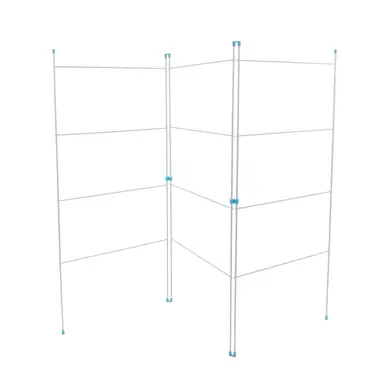 JVL Three Panel Folding Laundry Washing Clothes Airer - White