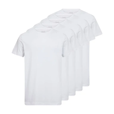 Claudio 5-pack t-shirt cotton Weiss    S