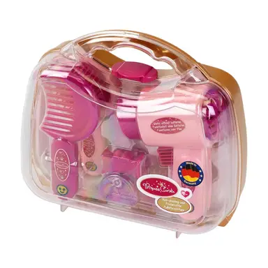 Theo Klein 5273 Styling Case | With Hair Dryer, Extensive Styling Accessories, Mirror, Brush and More | Toy for Children from 3 Years