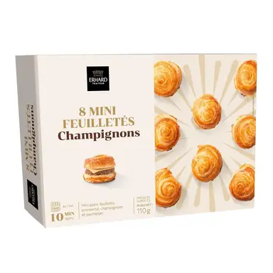 ERHARD 8 Mini feuilletés saveur champignons - 110 g